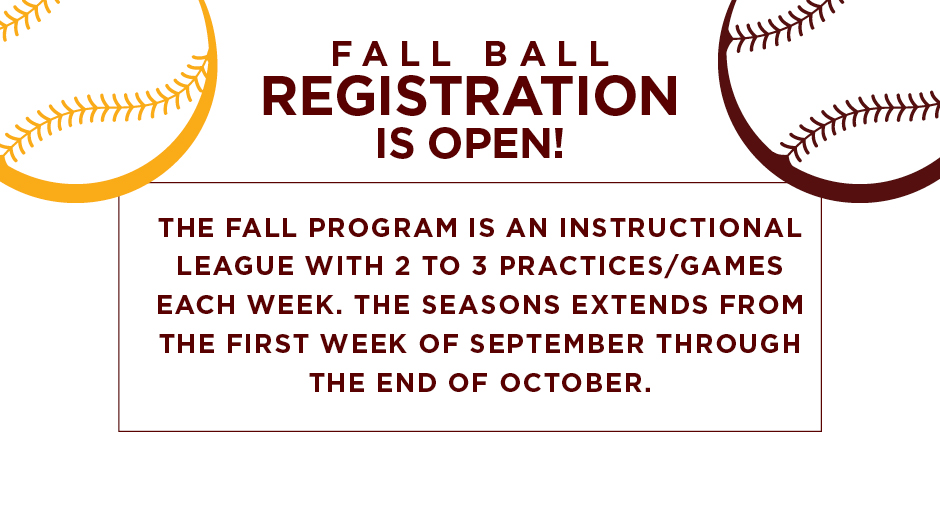 REGISTER for AGALL Fall Softball & Baseball!