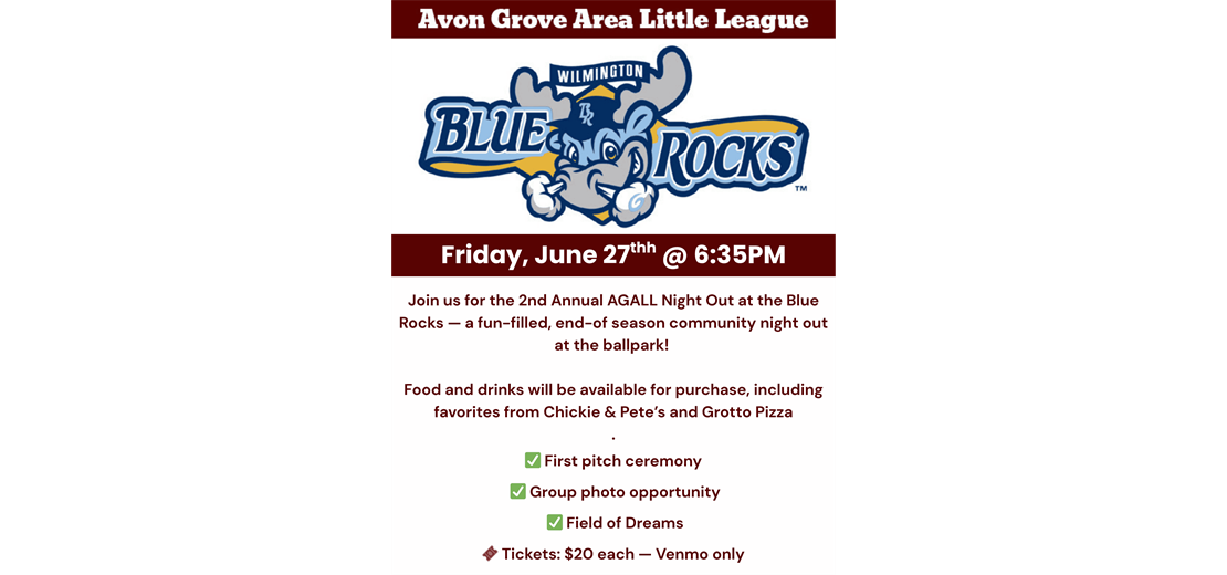 AGALL Night Out at the Blue Rocks
