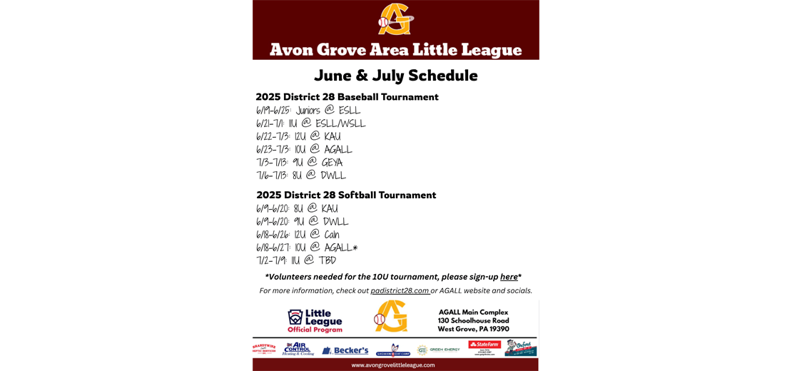 District Playoffs Schedule