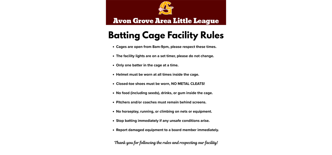 Batting Cage Rules