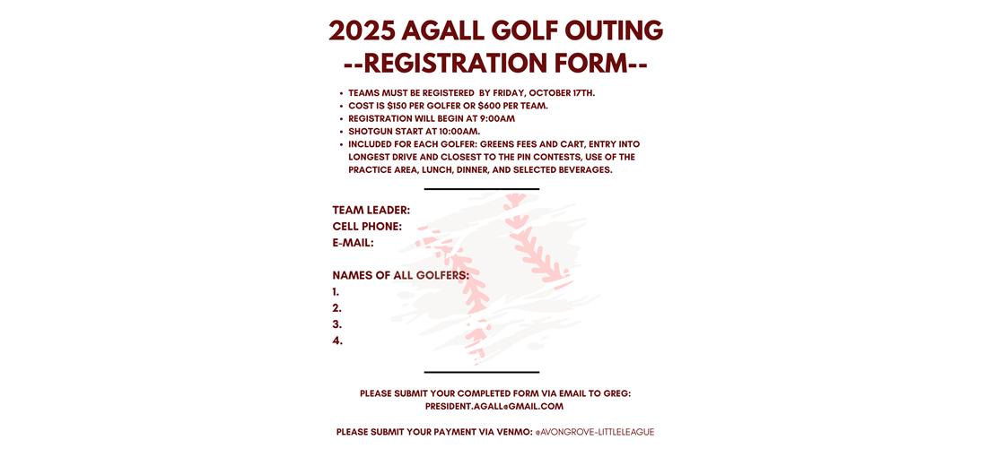 Golf Outing Registration