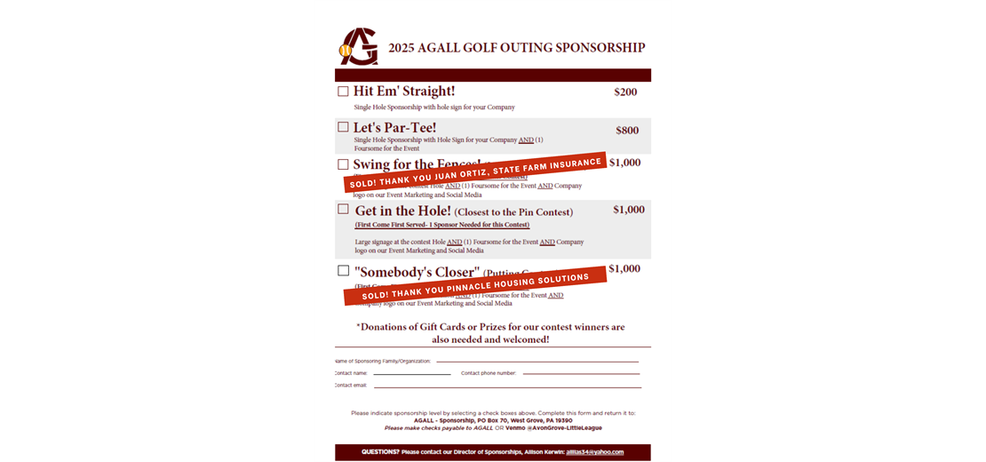 Golf Outing Sponsorship