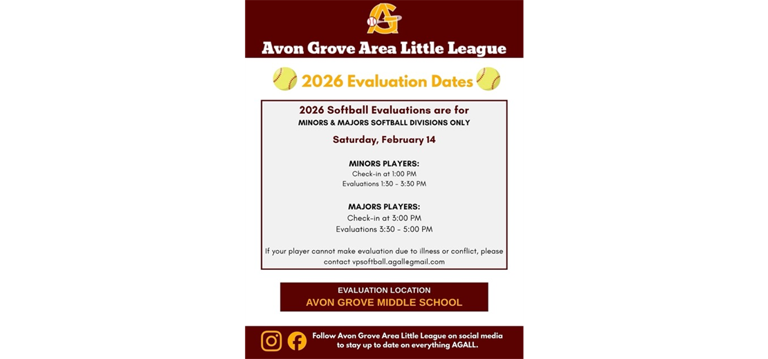 2026 Spring Softball Evaluation Dates