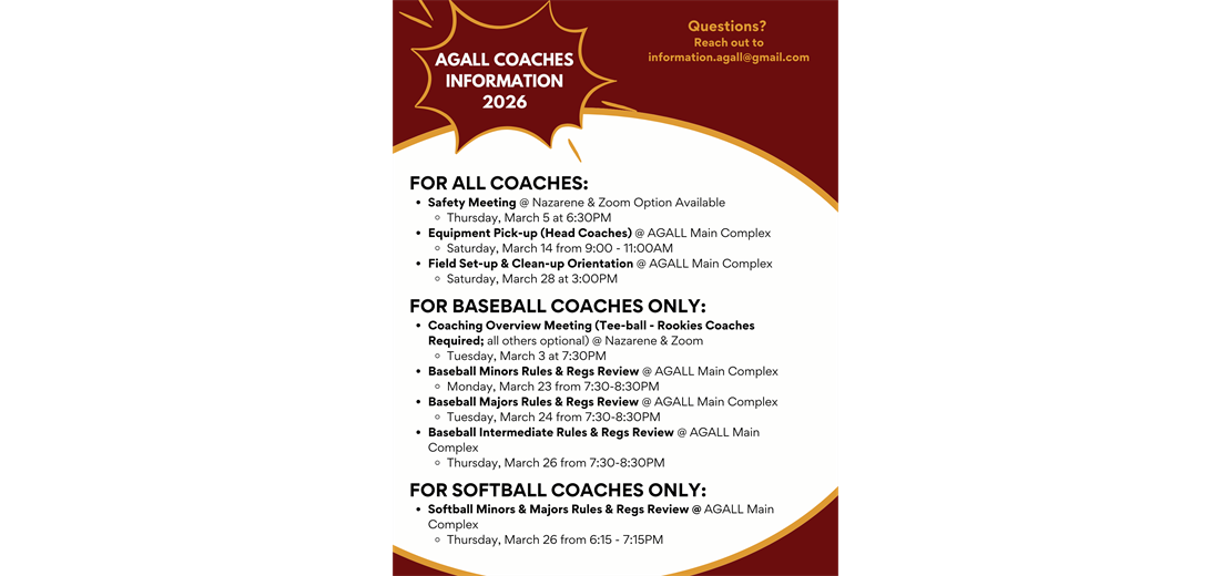 Coaches Meetings & Training!