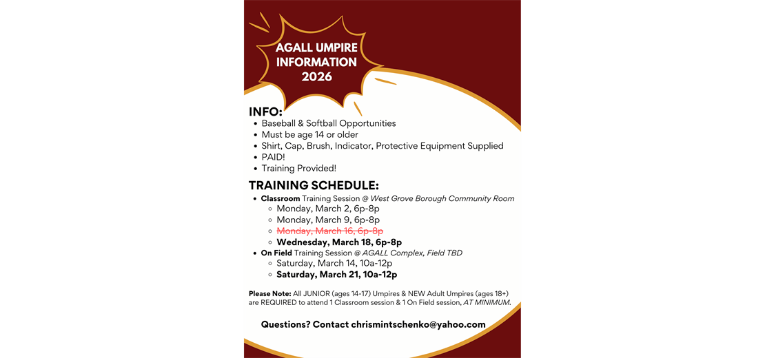 Umpire Info & Training!