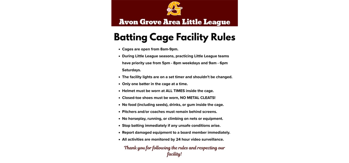 Batting Cage Rules
